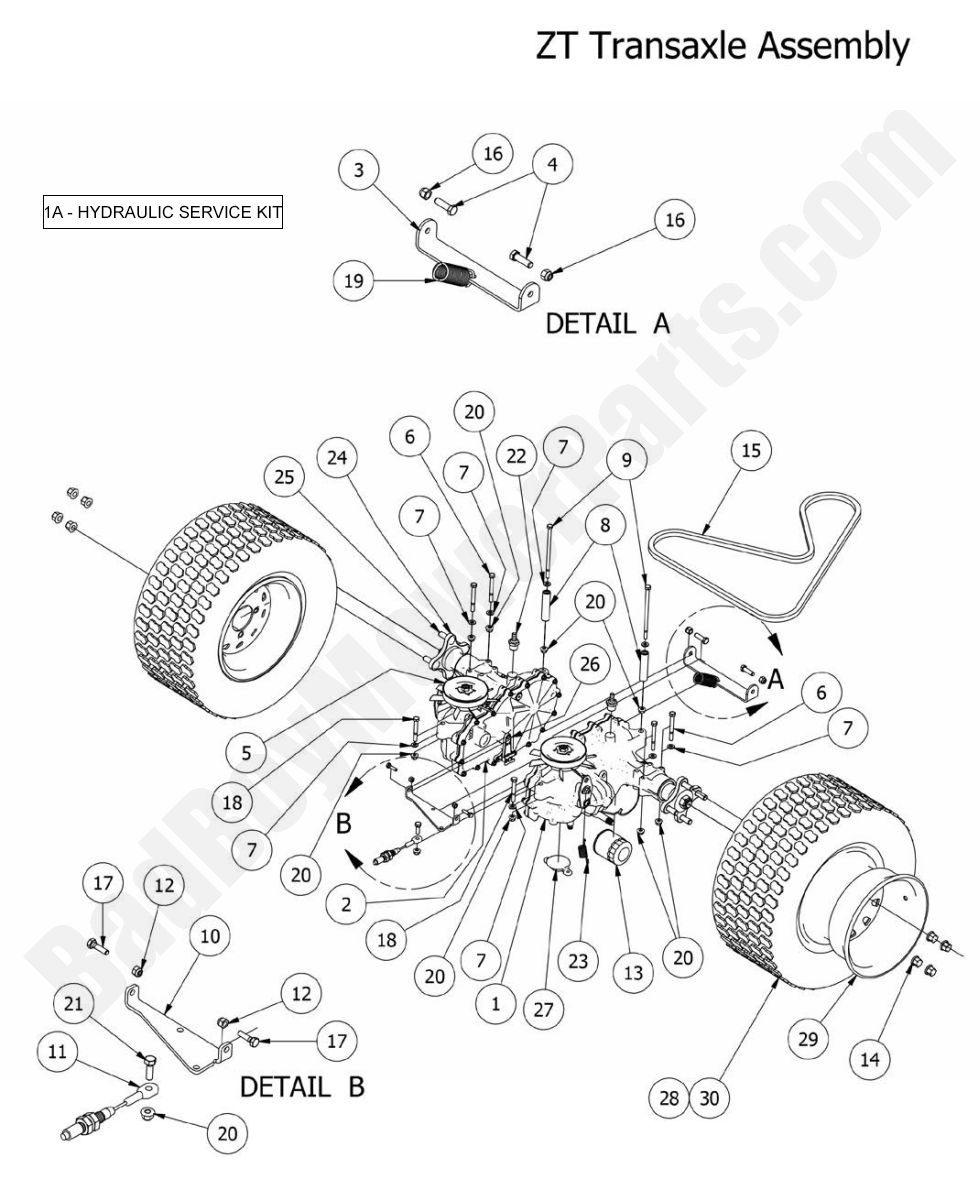 1265 - Bad Boy Mower Parts Lookup > 2015 > ZT Elite > Transaxle